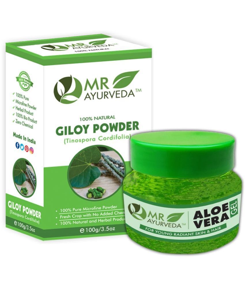     			MR Ayurveda Aloe Vera Gel & Giloy Powder Hair Scalp Treatment 200 g Pack of 2