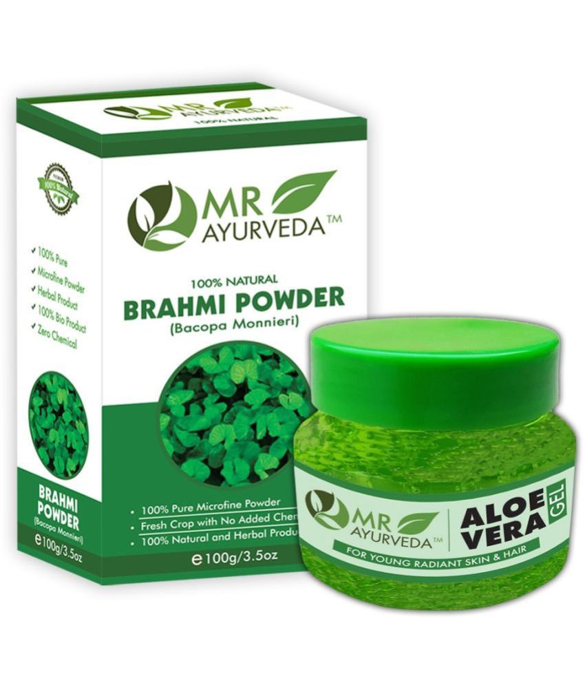     			MR Ayurveda Aloe Vera Gel & Brahmi Powder Hair Scalp Treatment 200 g Pack of 2