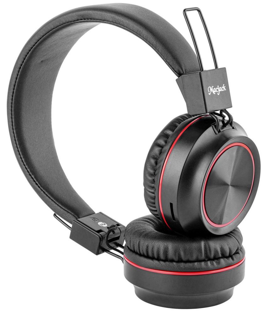 Macjack Wave 300 Bluetooth Headphones Neckband Wireless With Mic Headphones/Earphones Charcoal Black