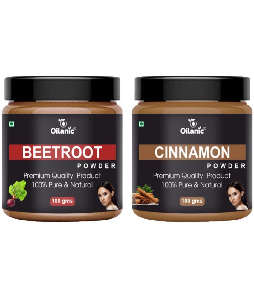     			Oilanic 100% Pure Beetroot Powder & Cinnamon Powder For Skin Hair Mask 200 g Pack of 2