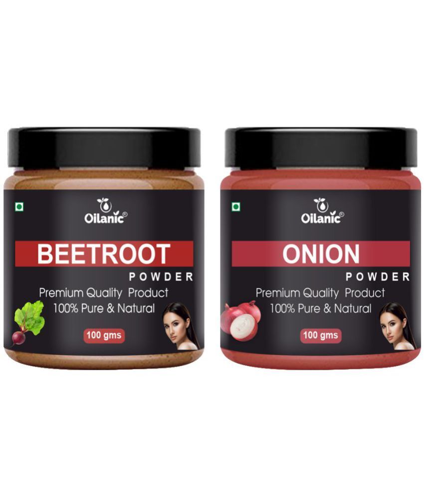     			Oilanic 100% Pure Beetroot Powder & Onion Powder For Skin Hair Mask 200 g Pack of 2