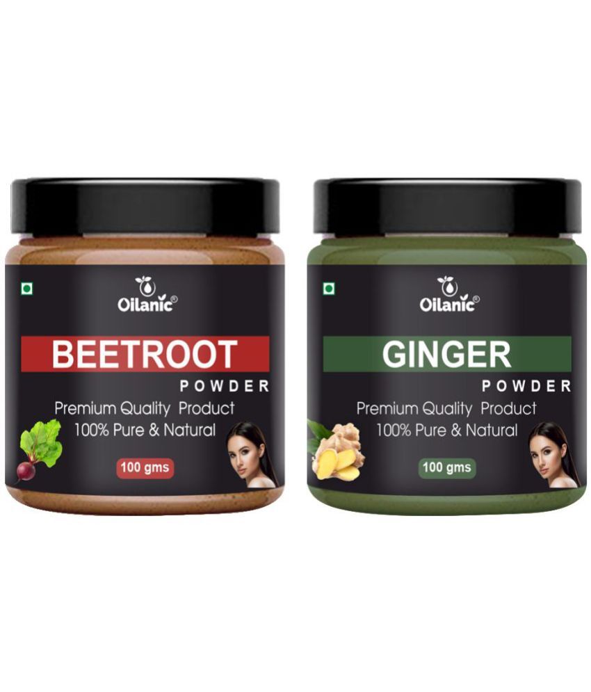     			Oilanic 100% Pure Beetroot Powder & Ginger Powder For Skin Hair Mask 200 g Pack of 2