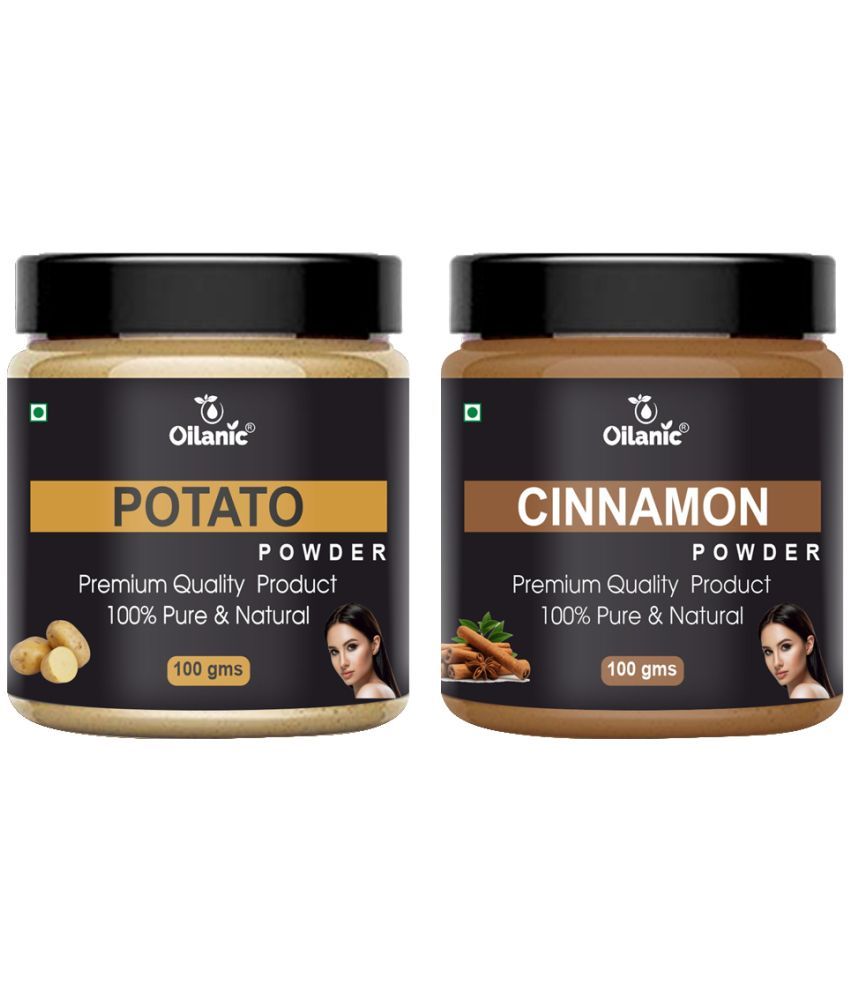     			Oilanic 100% Pure Potato Powder & Cinnamon Powder For Skin Hair Mask 200 g Pack of 2