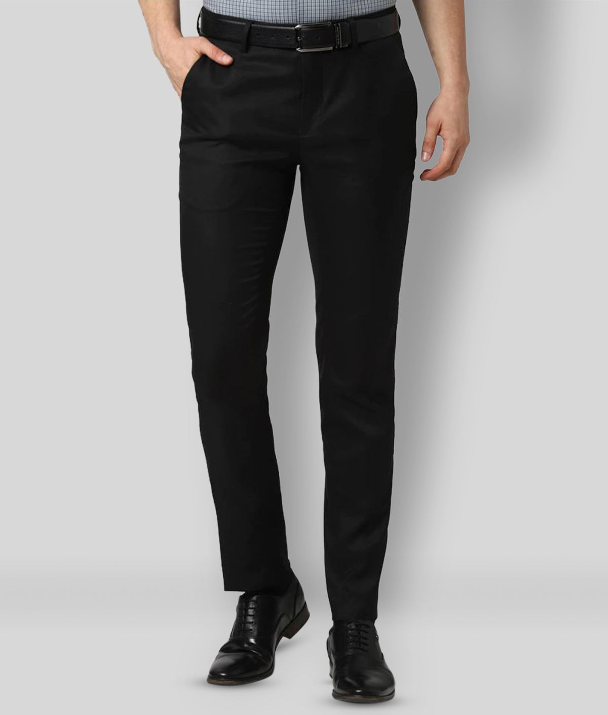     			Haul Chic - Black Poly Blend Slim - Fit Men's Trousers ( Pack of 1 )