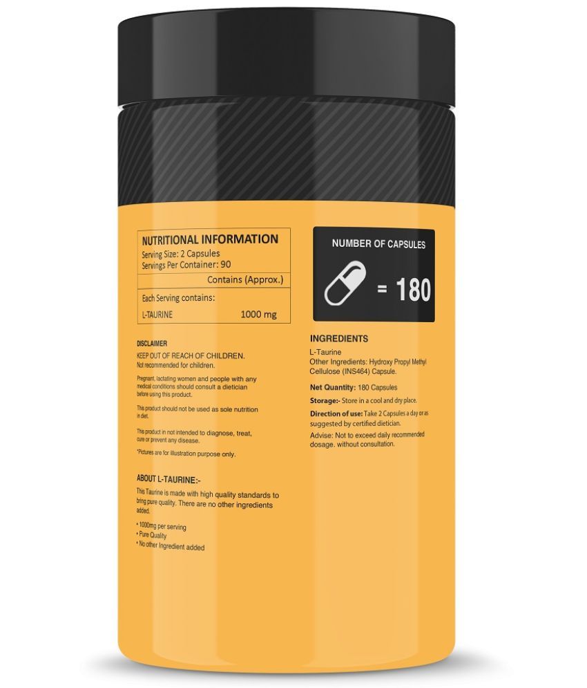 Myfitfuel L Taurine 180 Capsules 500mg 180 No S Buy Myfitfuel L Taurine 180 Capsules 500mg 180 No S At Best Prices In India Snapdeal