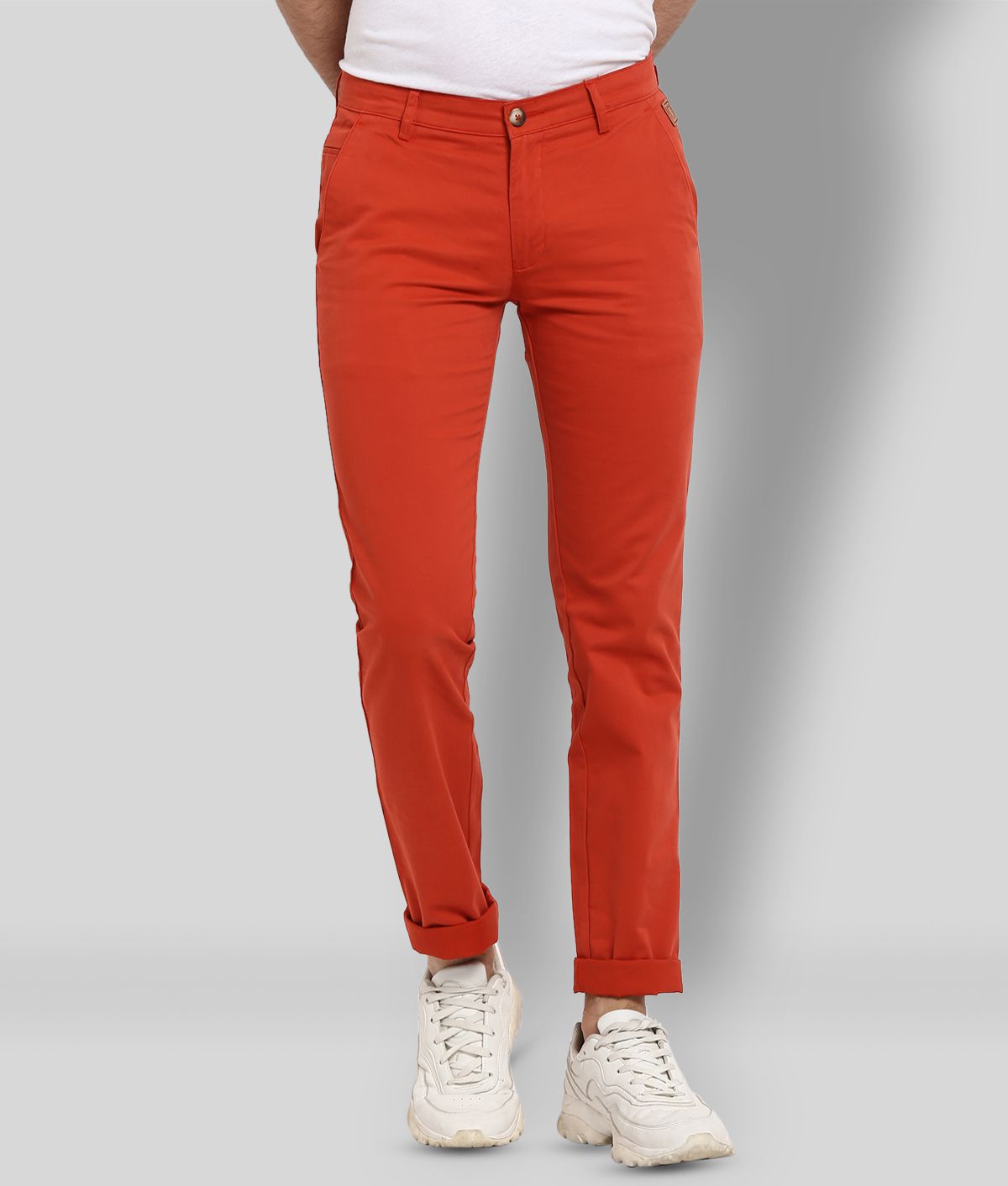     			Urbano Fashion - Red Cotton Slim Fit Men's Chinos (Pack of 1)