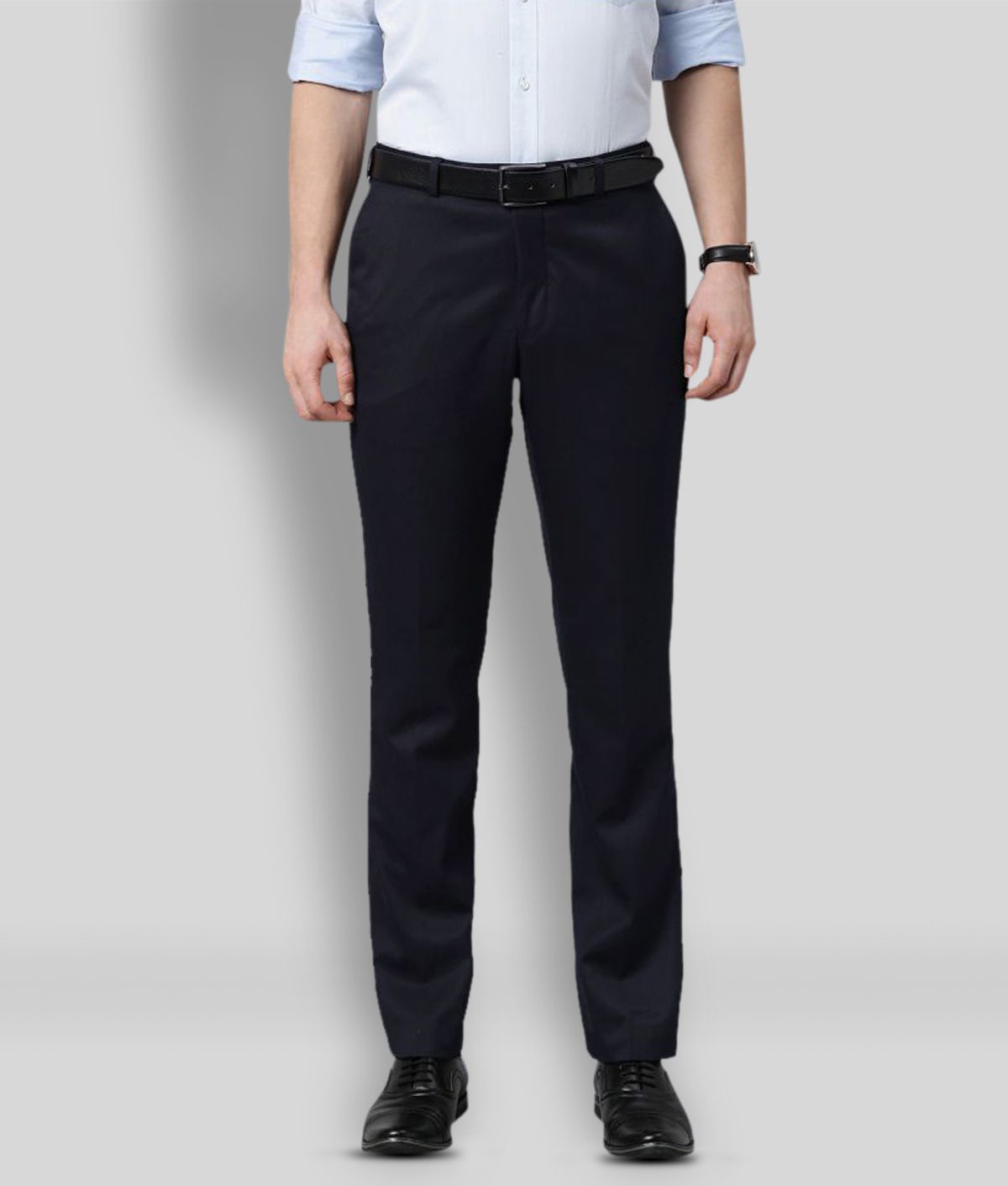     			Haul Chic - Navy Blue Polycotton Slim - Fit Men's Formal Pants ( Pack of 1 )
