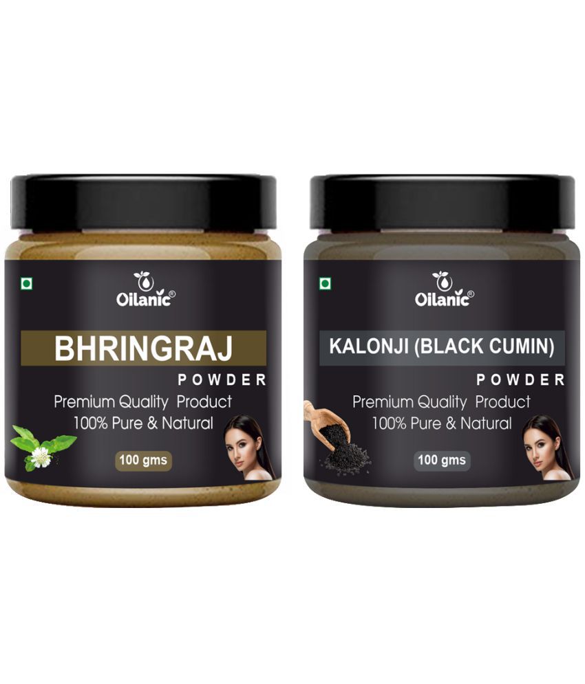 Oilanic 100% Pure Bhringraj Powder & Kalonji Powder For Skincare Hair Mask  200 g Pack of 2: Buy Oilanic 100% Pure Bhringraj Powder & Kalonji Powder  For Skincare Hair Mask 200 g