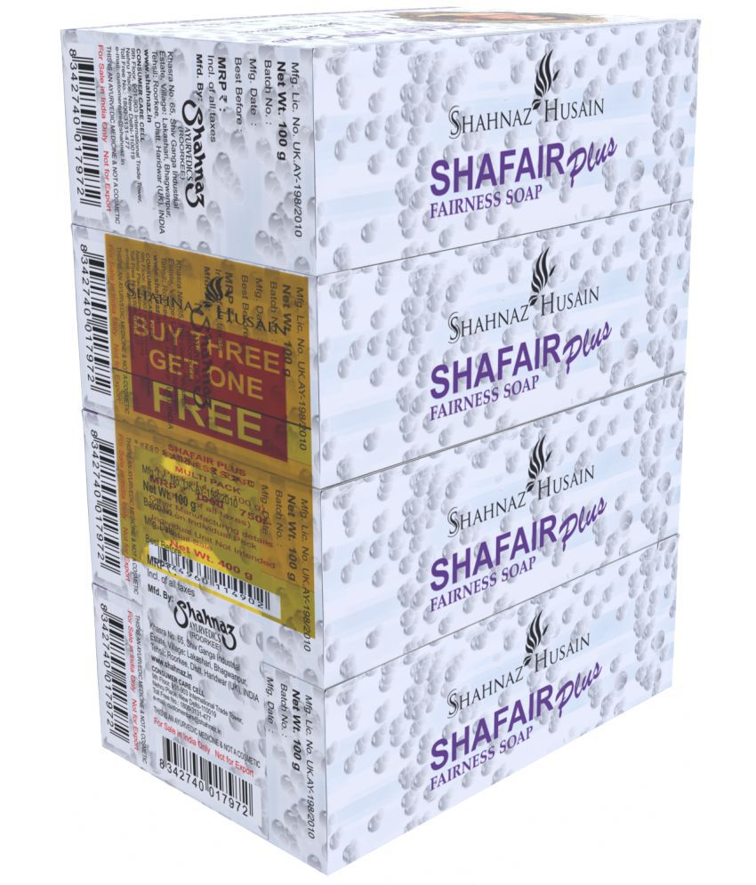     			Shafair Ayurvedic Fairness Soap - 100g X 4 - (Buy 3 Get 1 FREE)