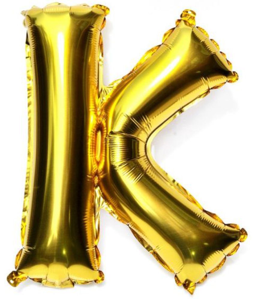     			Blooms  Unique Alphabet Foil Balloon -K (Golden)