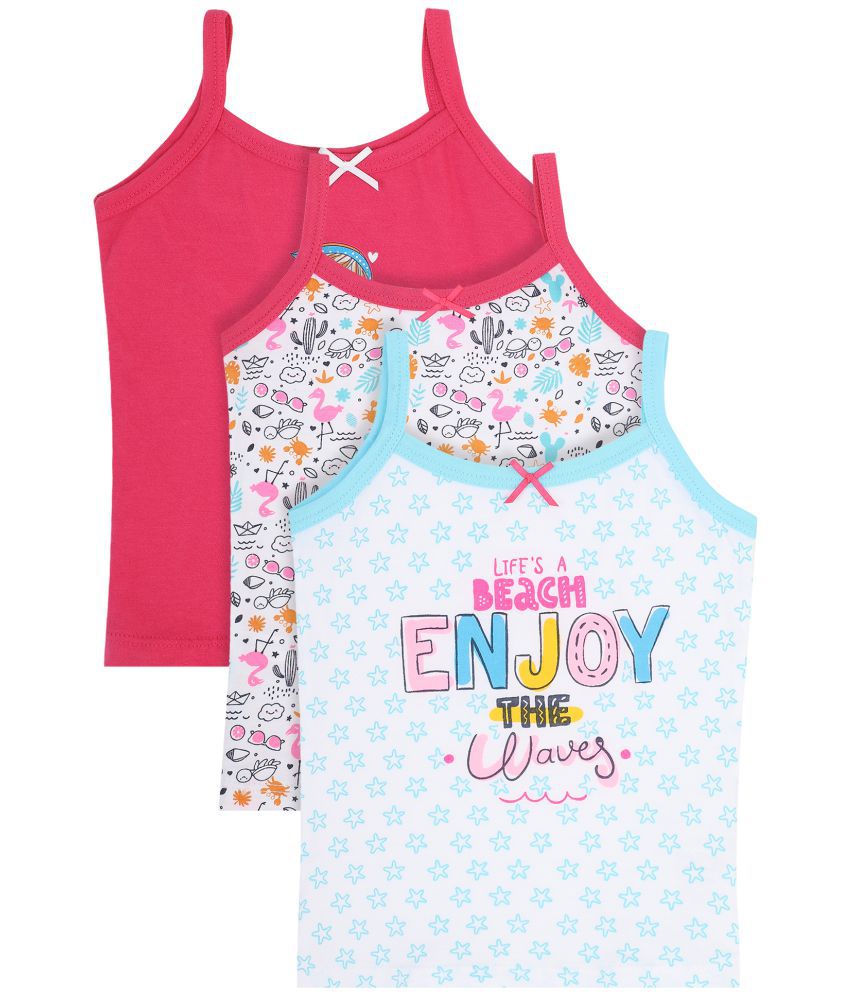     			GIRLS VEST ROUND NECK SLEEVELESS SOLID ASSORTED Pack Of 3