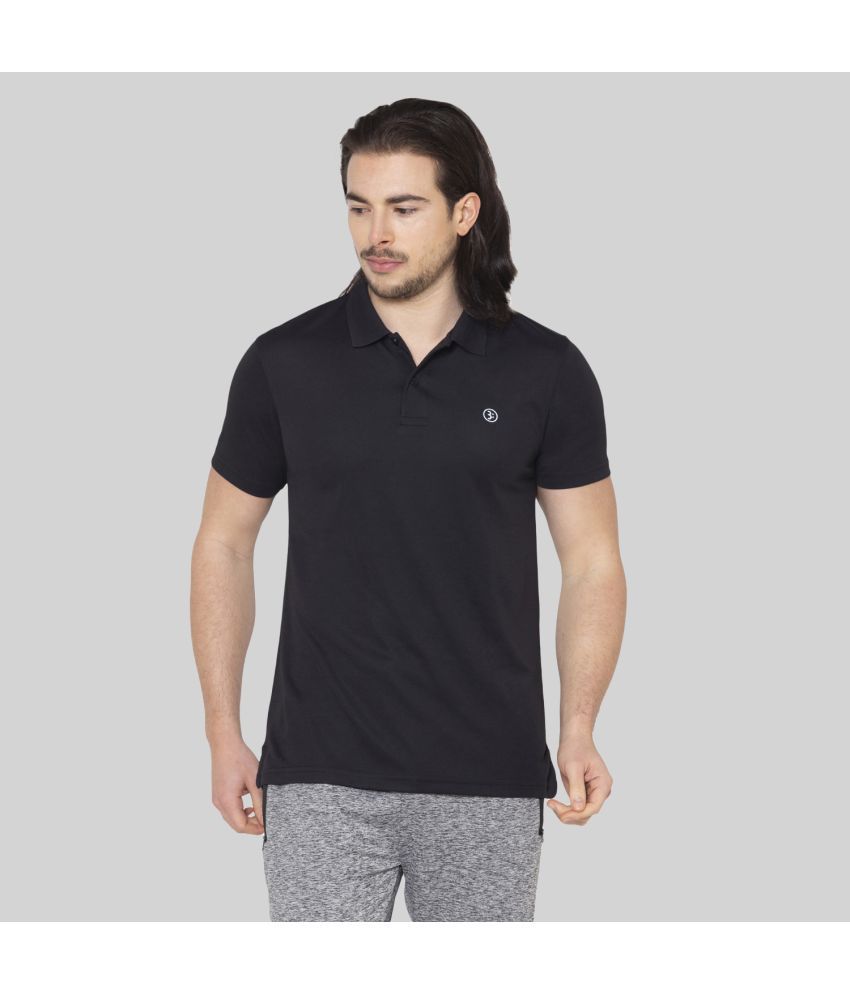    			Bodyactive - Black Cotton Blend Regular Fit Men's T-Shirt ( Pack of 1 )