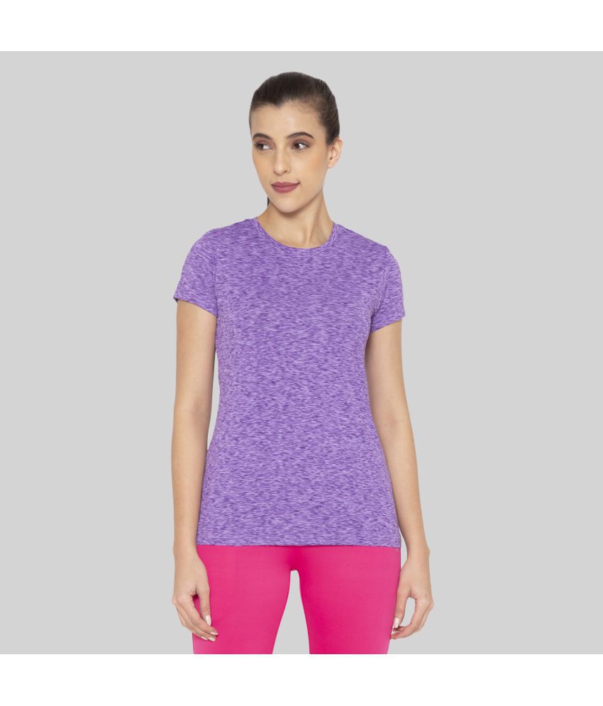     			Bodyactive - Purple Polyester Regular Women's T-Shirt ( Pack of 1 )