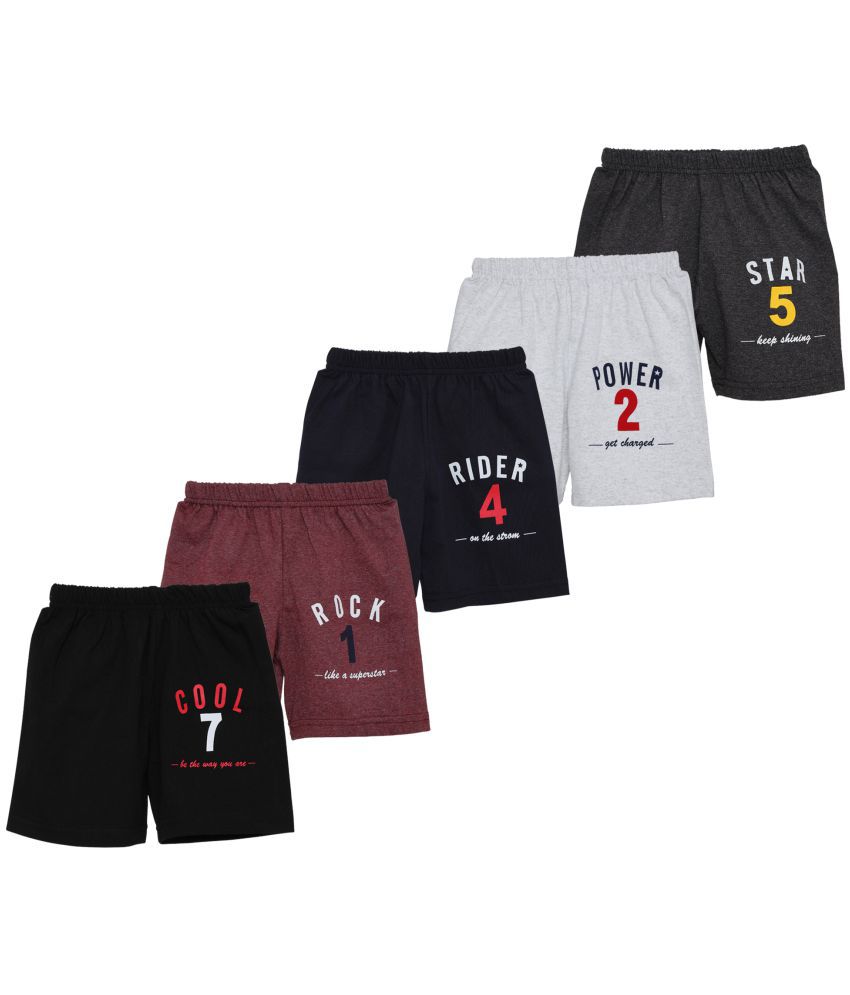     			CATCUB Boy's & Girl's Regular Fit Shorts(CCS-01-3-4; Multicolour; 3 - 4 Years)