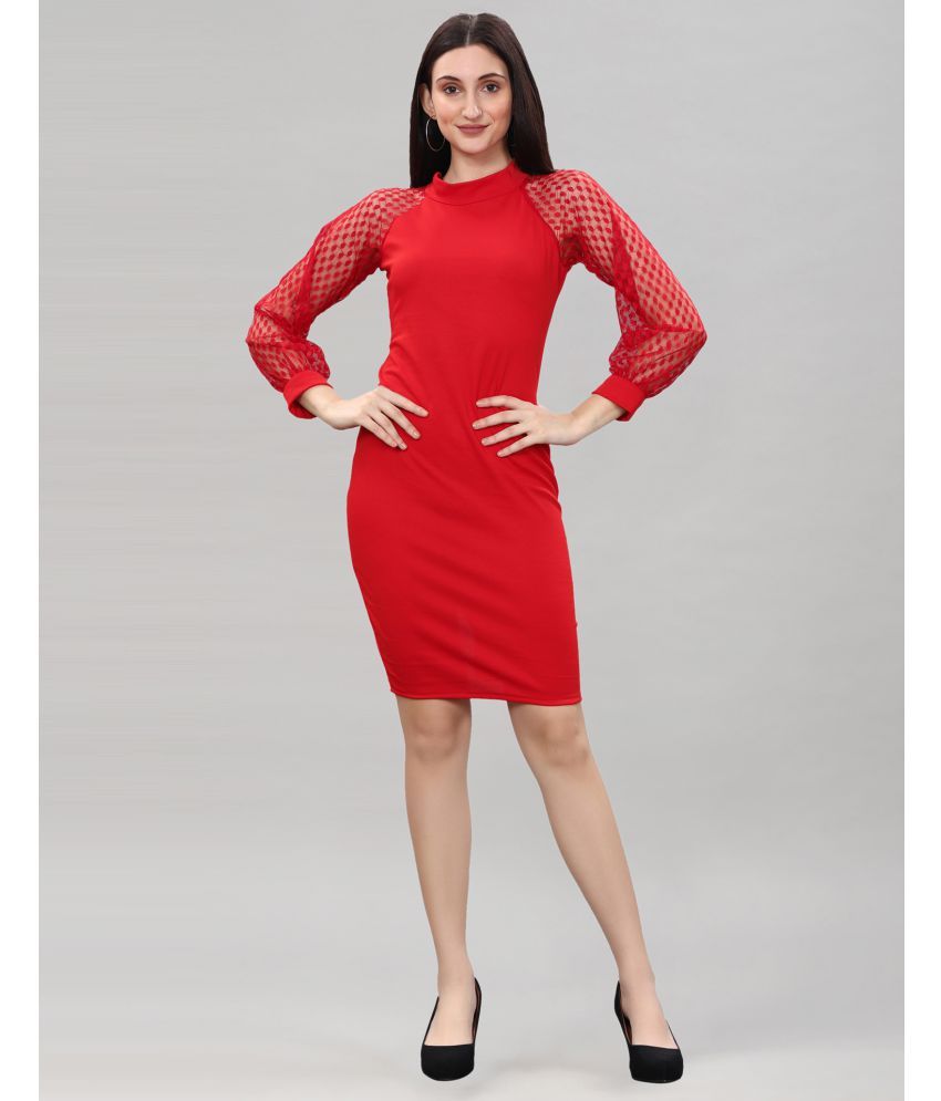     			Selvia - Red Lycra Women's Bodycon Dress ( Pack of 1 )