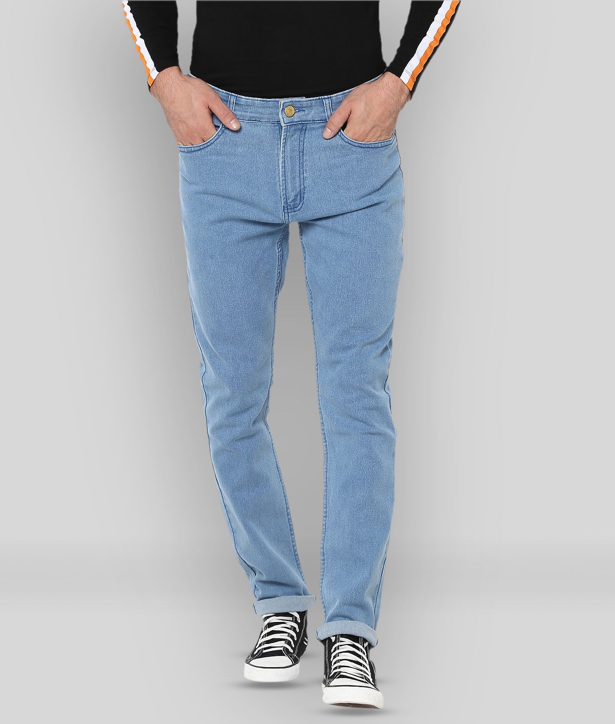     			Urbano Fashion - Light Blue Cotton Blend Slim Fit Men's Jeans ( Pack of 1 )