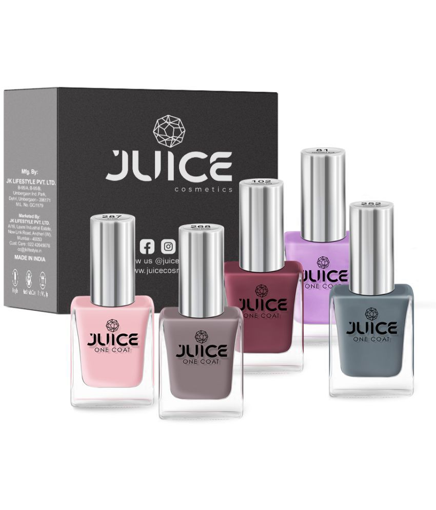     			Juice - Nude Glossy Nail Polish ( Pack of 5 )