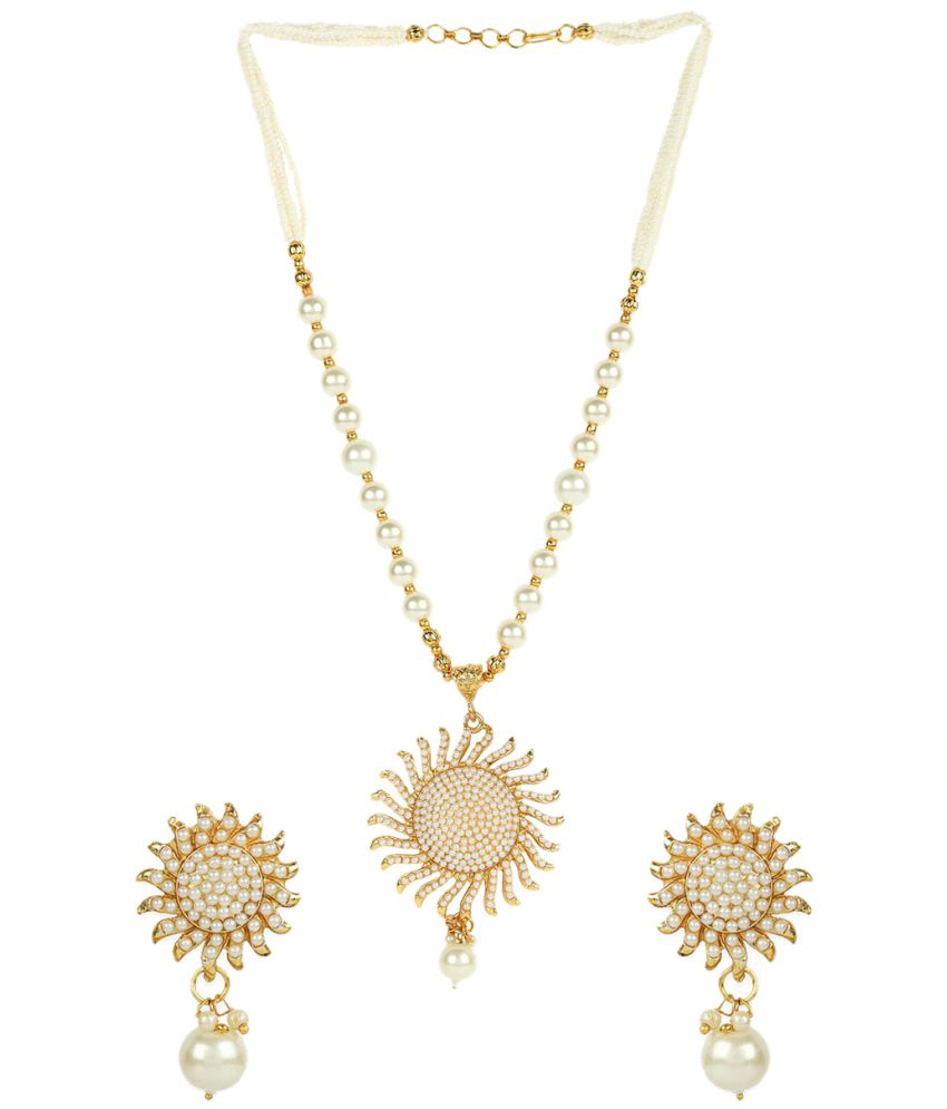     			Sunhari Jewels - Gold Alloy Necklace Set ( Pack of 1 )
