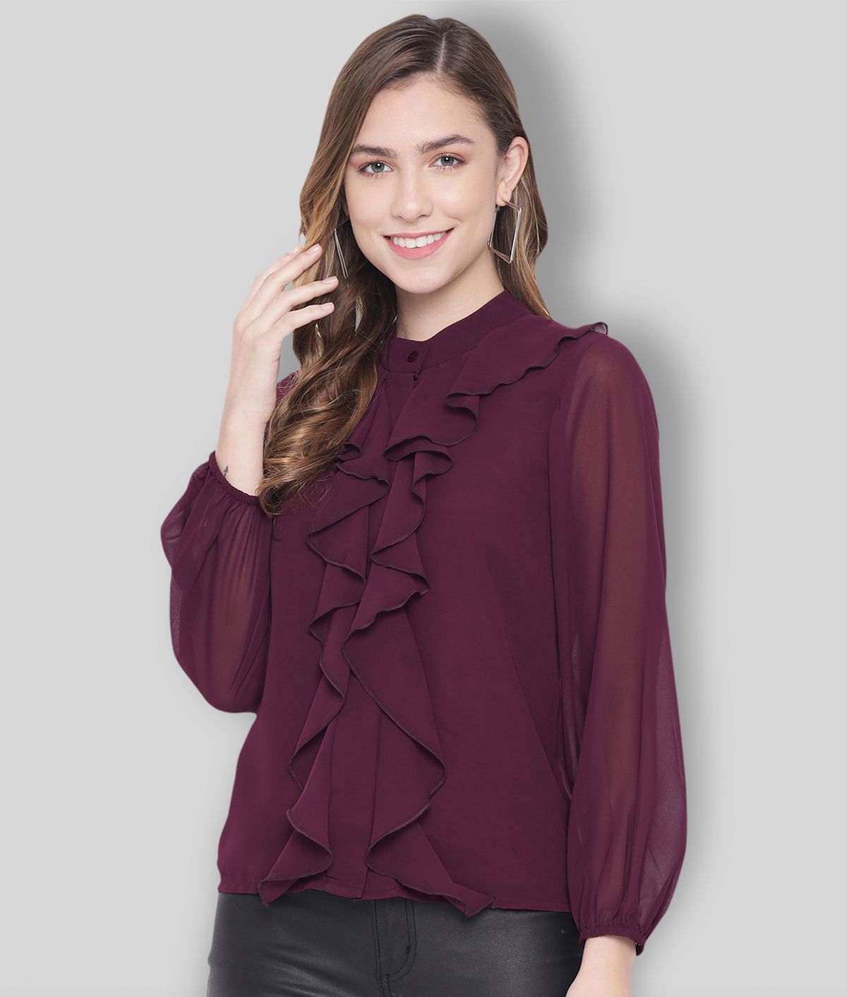     			ALL WAYS YOU - Purple Polyester Women's Regular Top ( Pack of 1 )