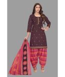 shree jeenmata collection - Purple Printed Unstitched Dress Material ( Pack of 1 )