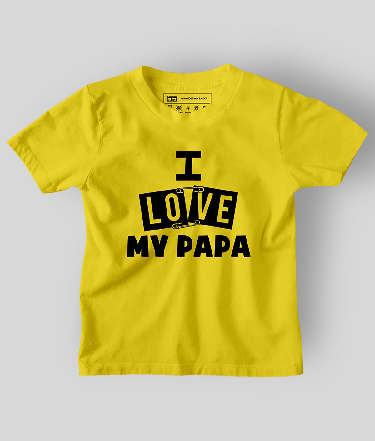 Be Awara - Yellow 100% Cotton Boy's T-Shirt ( Pack of 1 )