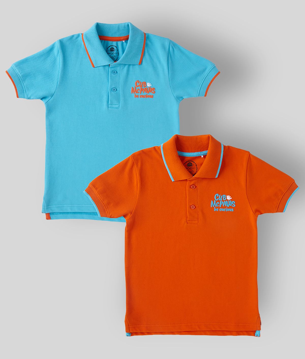     			Cub Mcpaws - Multicolor Cotton Blend Boy's Polo T-Shirt ( Pack of 2 )