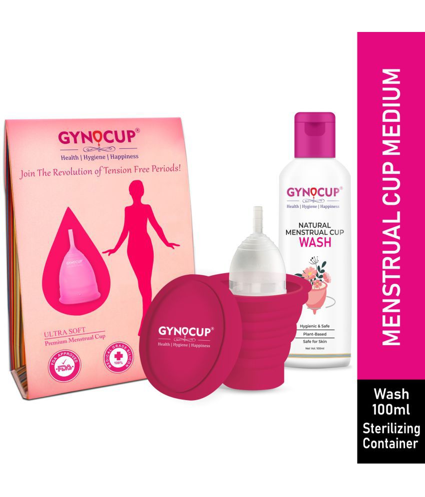 GynoCup - Silicone Reusable Menstrual Cup Medium ( Pack of 3 )