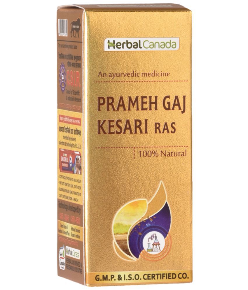 Harc Herbal Canada Prameh Gaj Kesari Ras Tablet 50 No's pack of 1|100% Natural Products