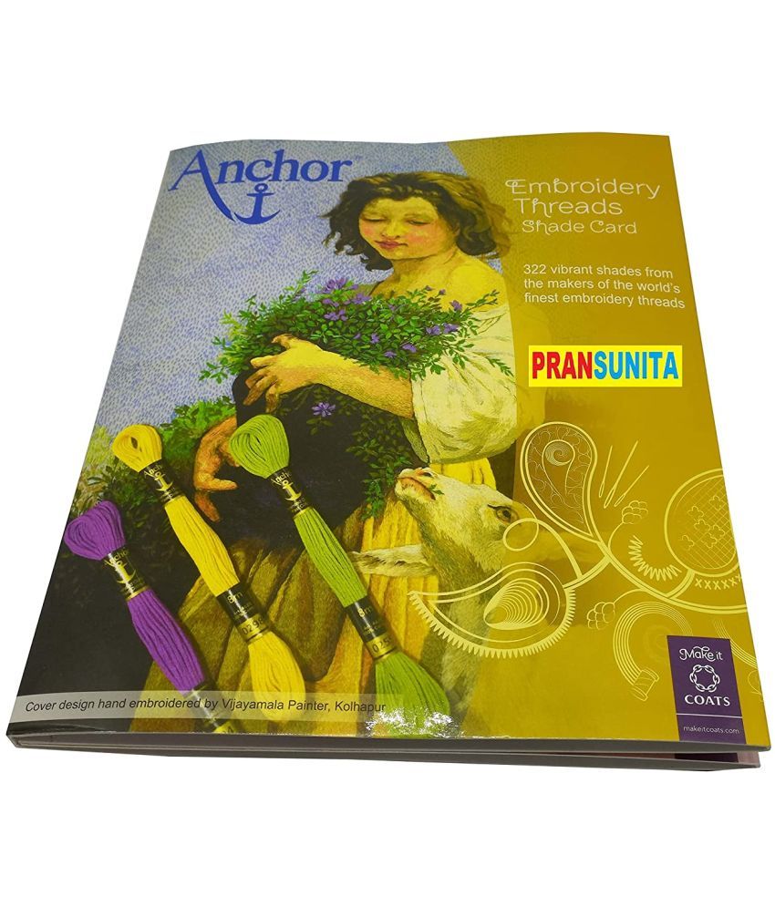     			PRANSUNITA Original Anchor Embroidery Threads Color Shade Card – 332 Vibrant Shades with Original Thread Winding- 1 Nos