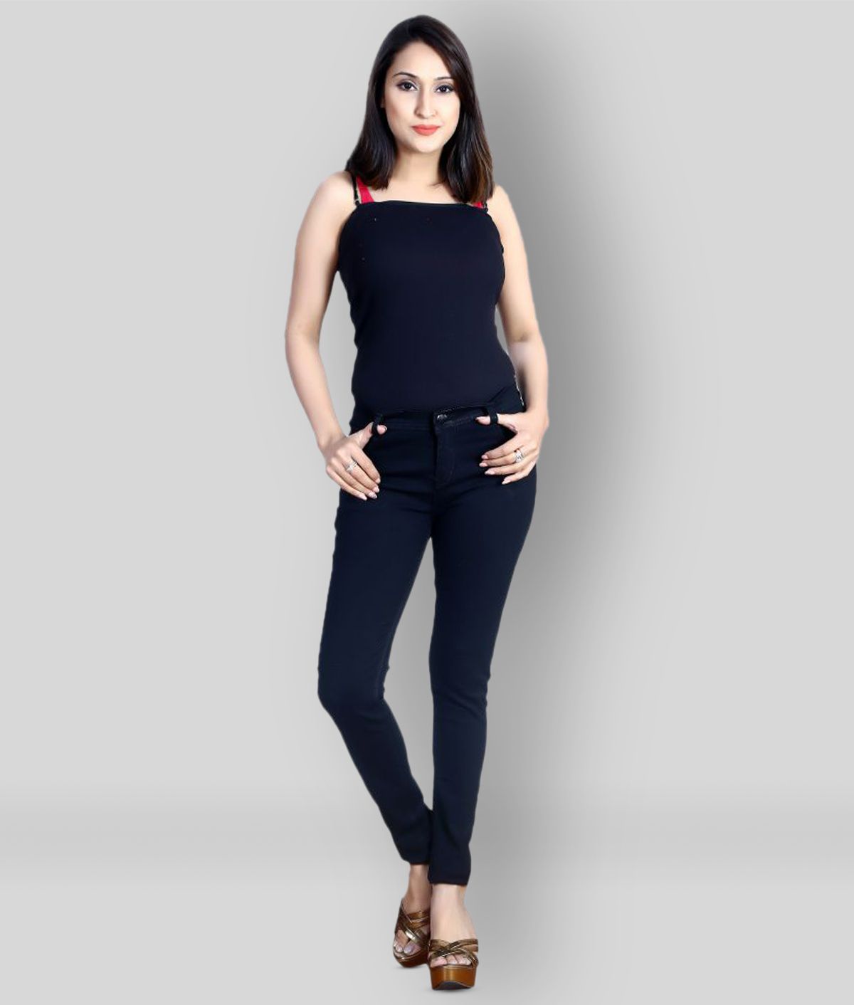 NiNe-Xm - Navy Blue Denim Lycra Women's Jeans ( Pack of 1 )