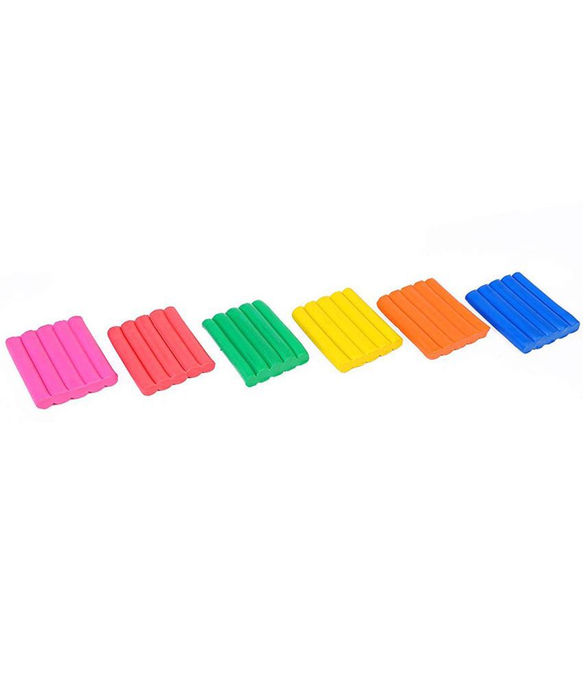     			Polymer Clay - Modelling Material - Make & Bake Clay.  Multicolored Set of 6, 20 GMS Each Piece,  Used for Clay Modelling,  Jewellery Making