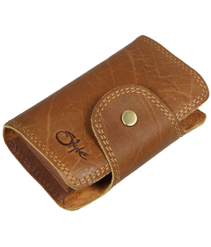     			STYLE SHOES Leather Tan Card Wallet, Visiting , Credit Card Holder, Pan Card/ID Card Holder Men&Women