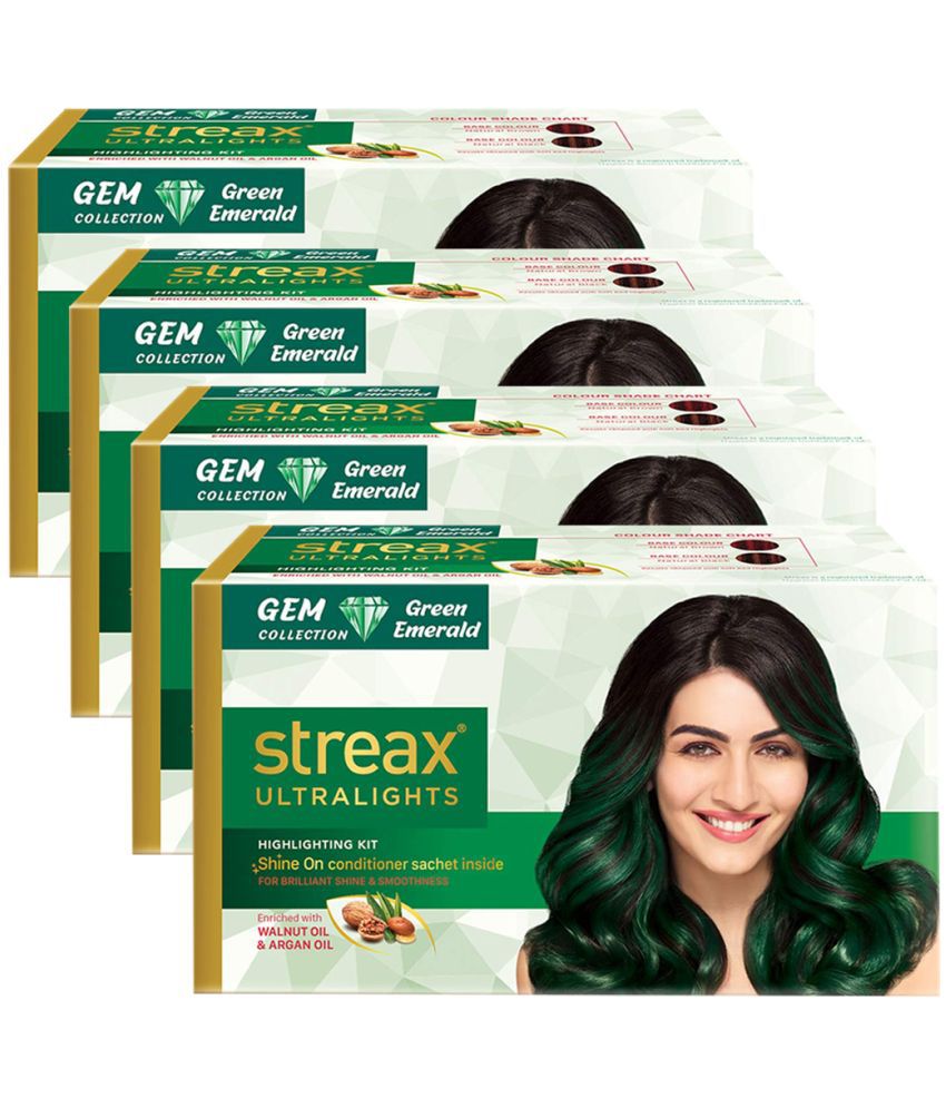 Streax Ultralights Semi Permanent Hair Color Walnut Green Emerald 60 mL  Pack of 4: Buy Streax Ultralights Semi Permanent Hair Color Walnut Green  Emerald 60 mL Pack of 4 at Best Prices in India - Snapdeal