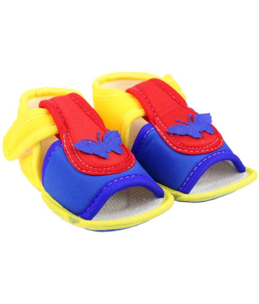     			Neska Moda Unisex Sandal Booties For 6 To 12 Months (Yellow)