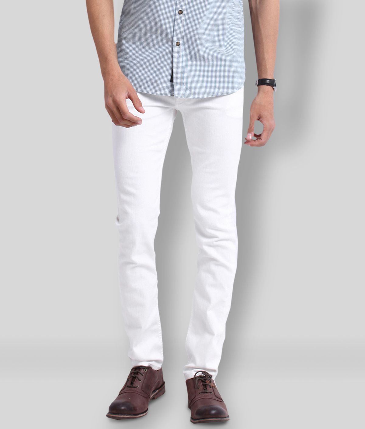     			X20 Jeans - White Cotton Blend Slim Fit Men's Jeans ( Pack of 1 )