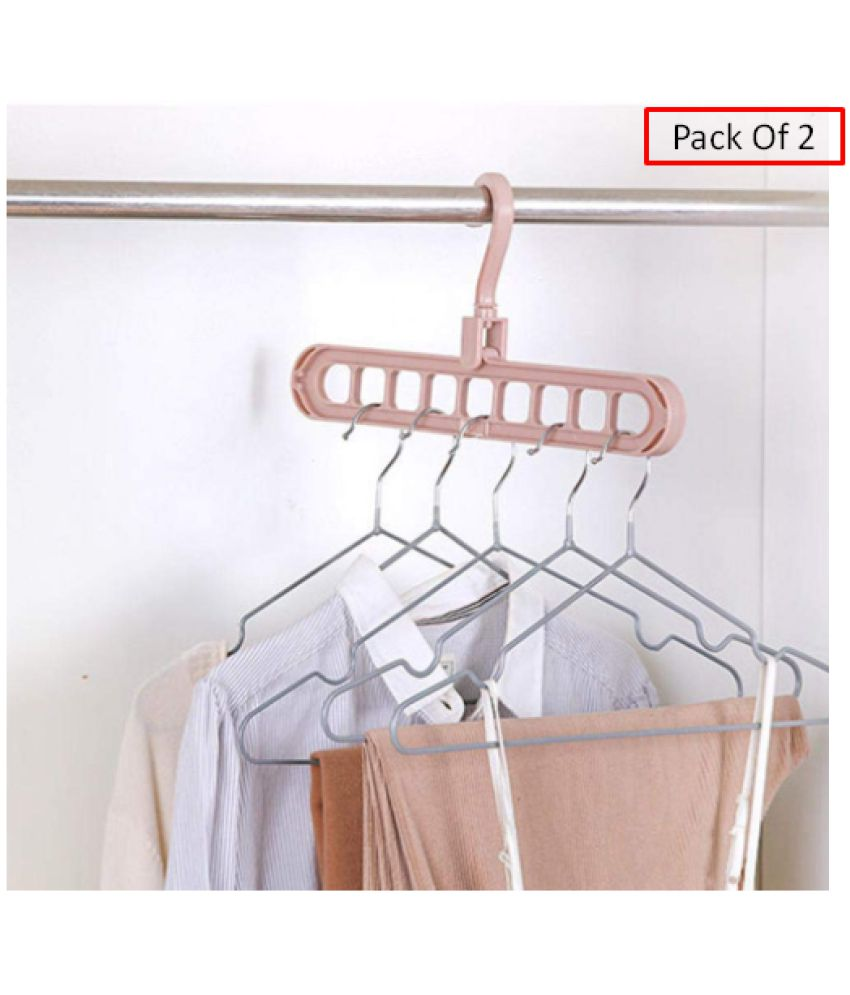     			Tapixaa Plastic Hanging Hook Hanger for Wardrobe Clothes Hanging organizer