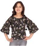 Cutecumber Pack of 1 Girls Chiffon Top ( Black )