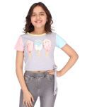 Cutecumber Pack of 1 Girls Cotton Blend Top ( Grey )