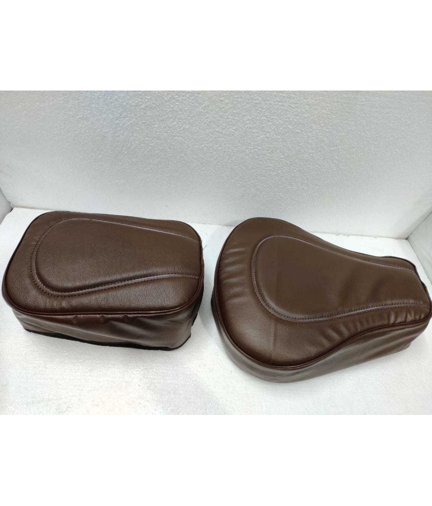     			AHL MOTORS Classic Seat Cover Brown For Gunmetal Gray ,Desart Storm Royal Enfield