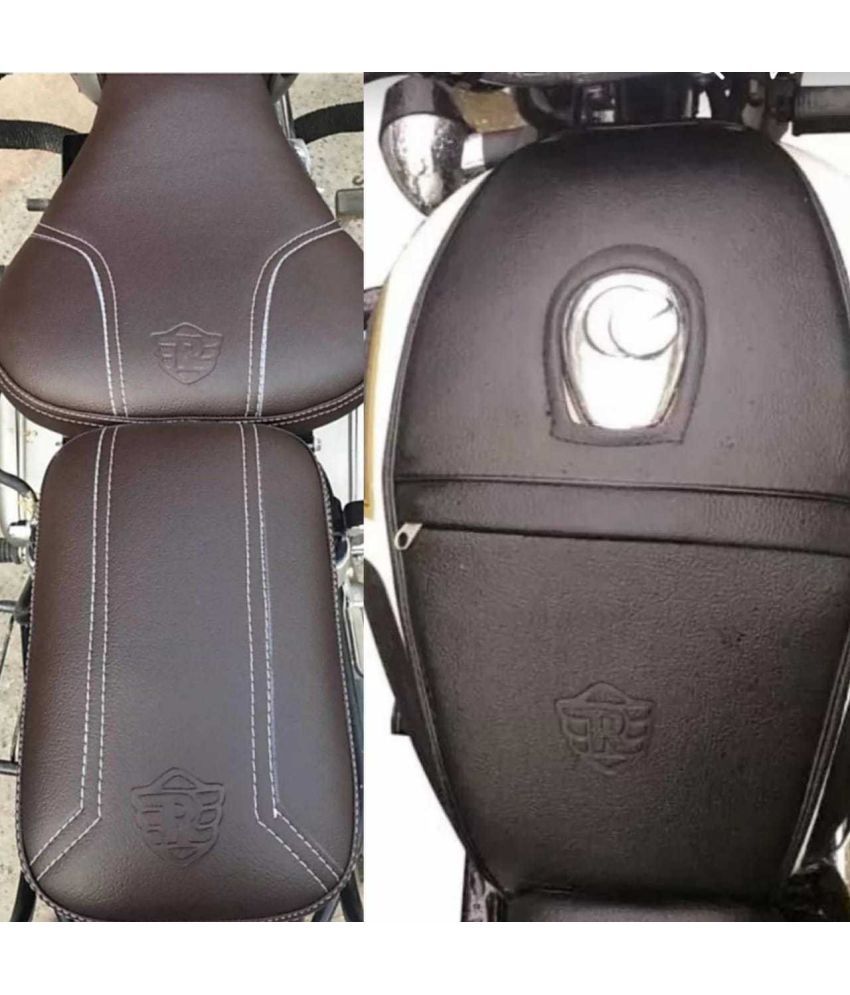     			AHL MOTORS Seat Cover Fancy Brown With Tank Cover Brown