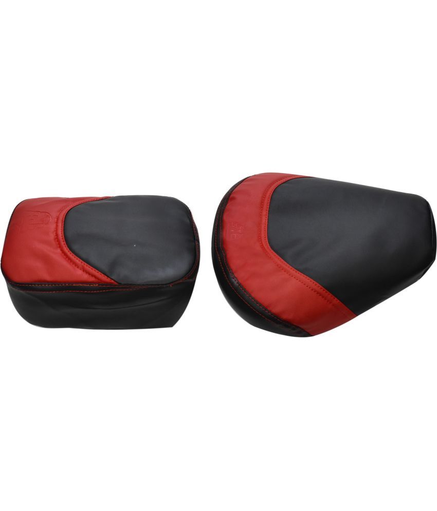     			AHL MOTORS Stylish Half Black and Red Color Seat Cover For Royal Enfield Classic