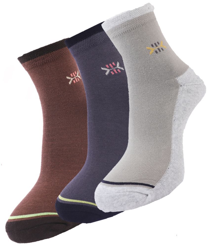 Dollar - Cotton Blend Multicolor Men's Ankle Length Socks ( Pack of 3 )