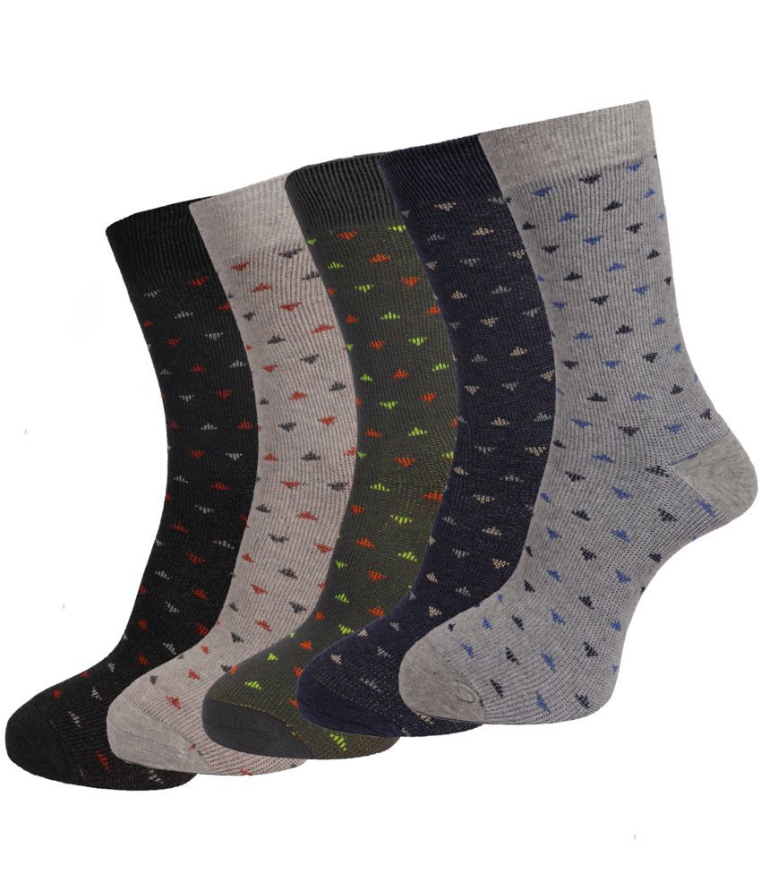     			Dollar - Cotton Blend Multicolor Men's Full Length Socks ( Pack of 5 )