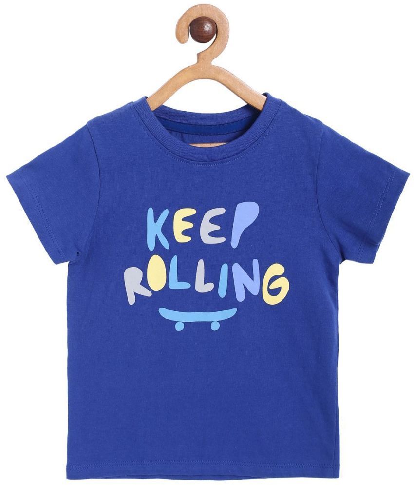     			MINI KLUB Pack of 1 Baby Boys 100% Cotton T-Shirt ( Blue )