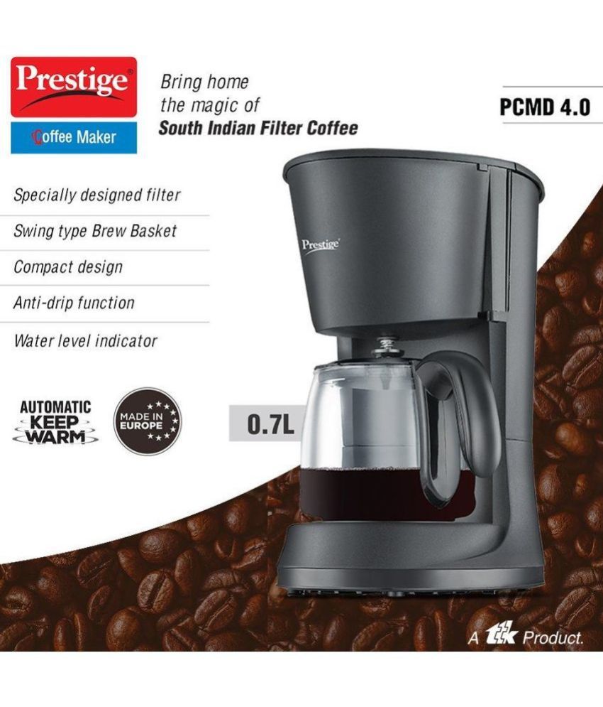 Prestige PCMD Drip Type 4 Cups 800 watt Coffee Maker Price in India