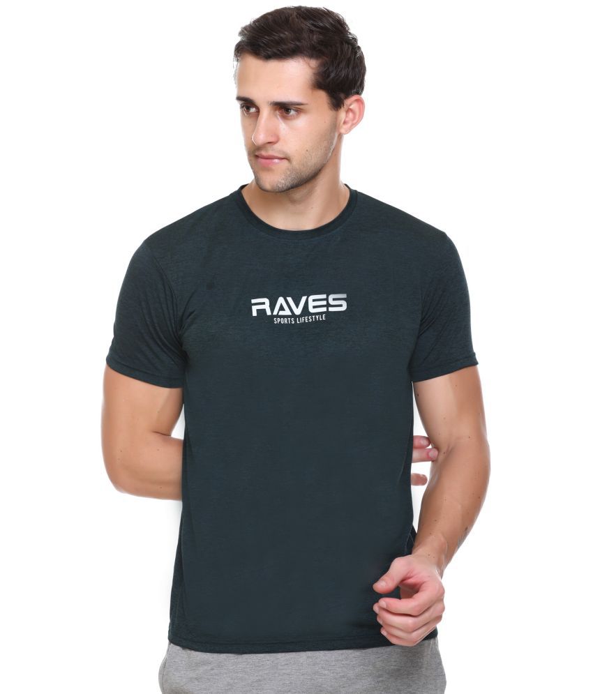 RF RAVES - Polyester Regular Fit Olive Men's T-Shirt ( Pack of 1 )