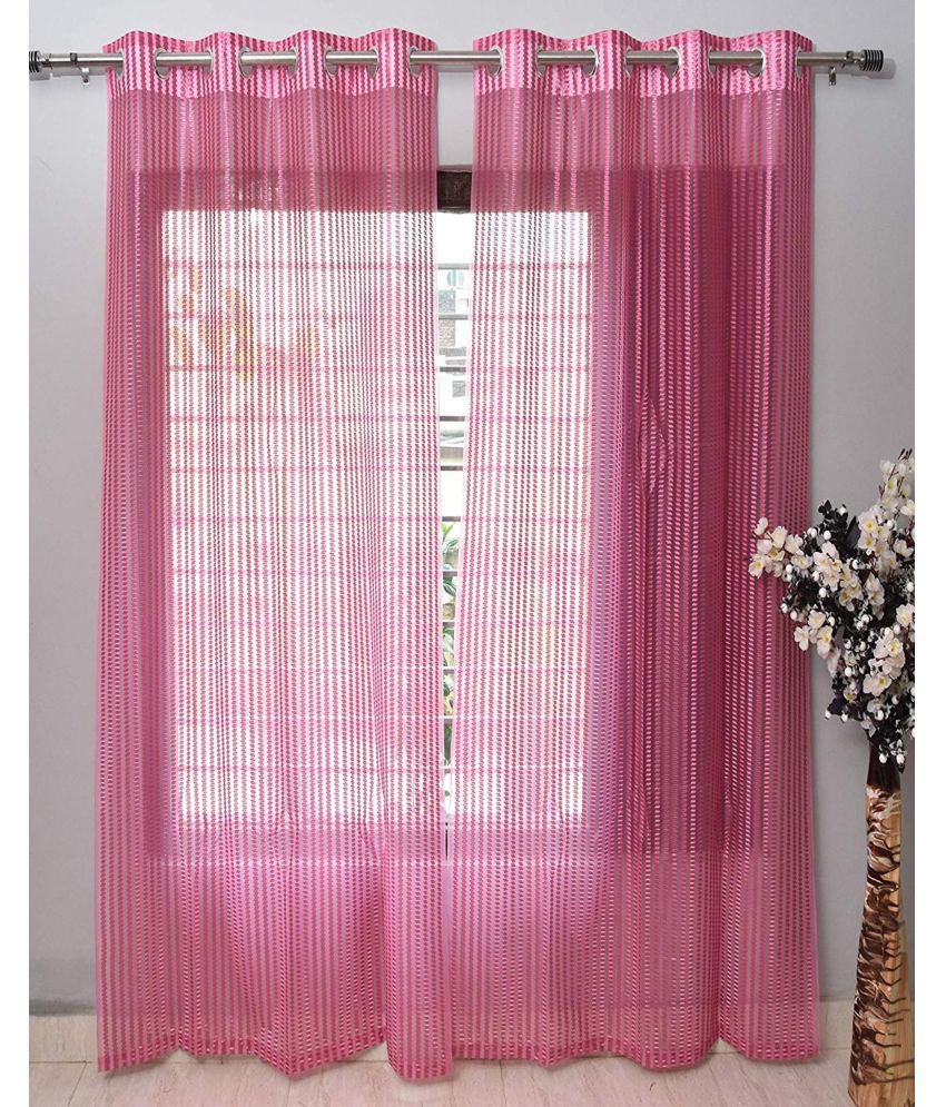     			Tanishka Fabs Set of 4 Door Net/Tissue Curtain