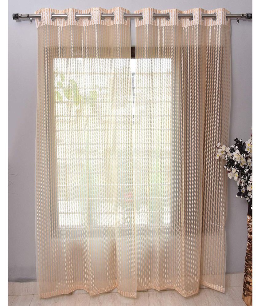     			Tanishka Fabs Set of 5 Long Door Net/Tissue Curtain