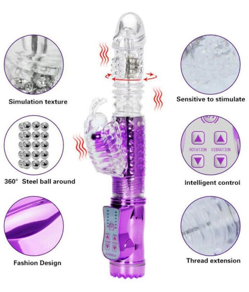     			36 Modes USB Rechargeable Rotating Rabbit Vibrator Waterproof Vibrating Anal Dildo G Sp*ot Clitoris Stimulator Sex Toys for Woman BY-CRAZYNYT