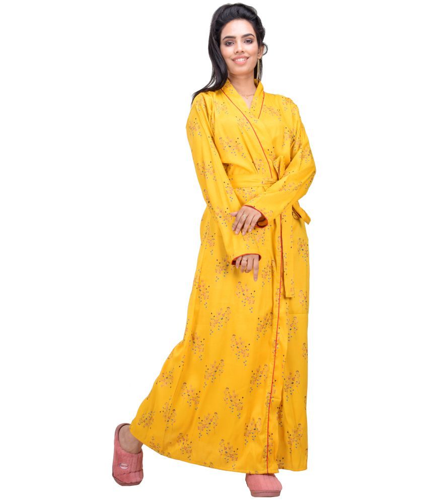     			CLYMAA 100% Cotton Robes - Yellow